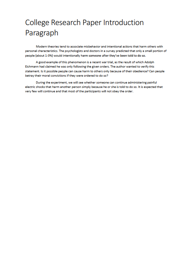 How To Write A Perfect Research Paper Introduction