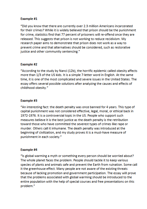 introduction in research sample